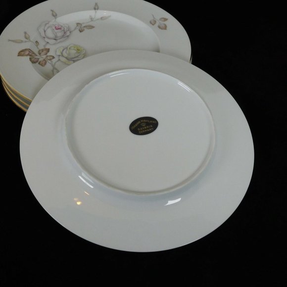 Johann Haviland China Sweetheart Rose Set of 4 Salad Plates Bavaria Germany Vtg - Picture 5 of 12